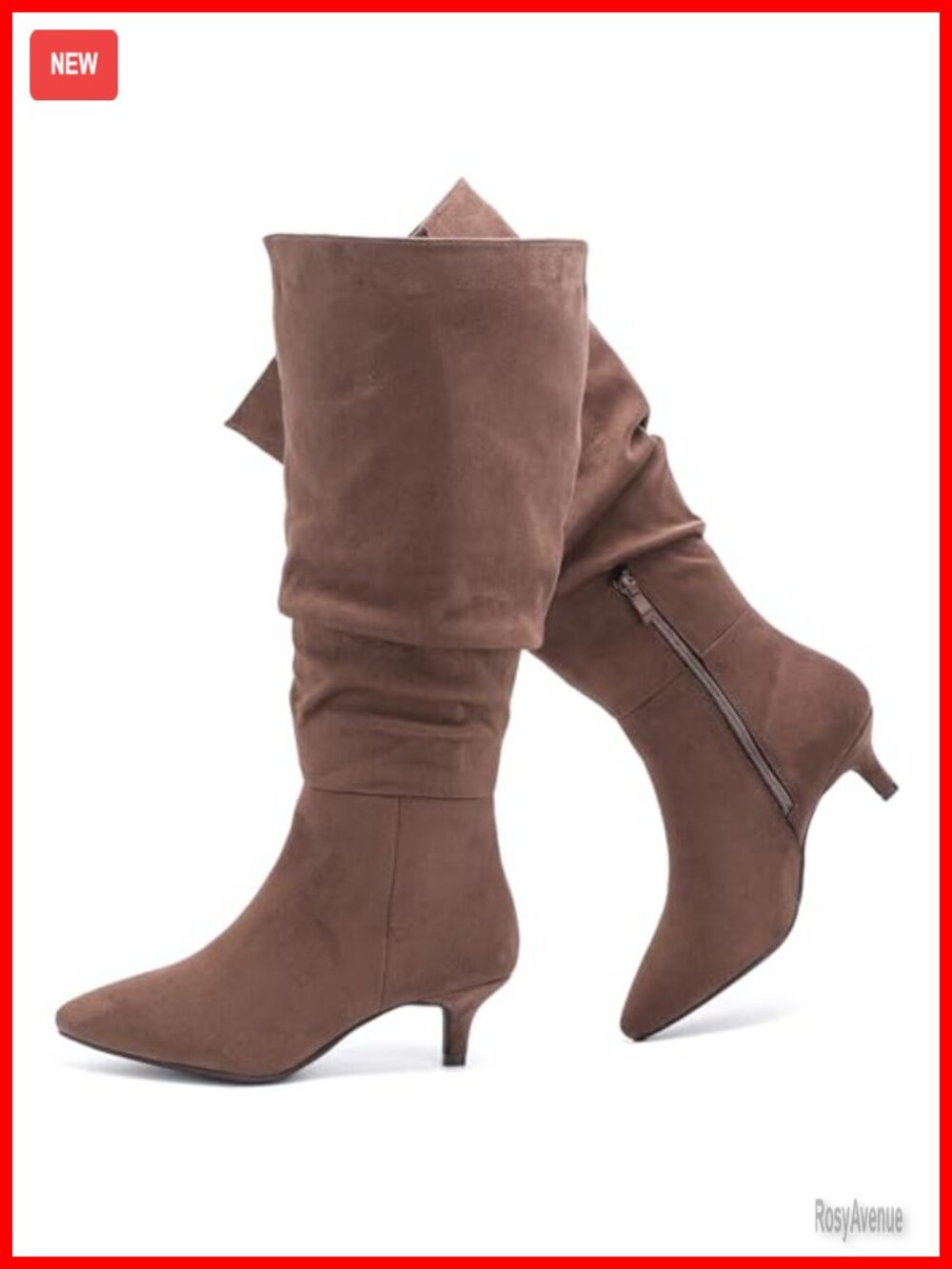 Women's Extra Wide Calf Knee High Riding Boots Faux Leather Pointed Toe